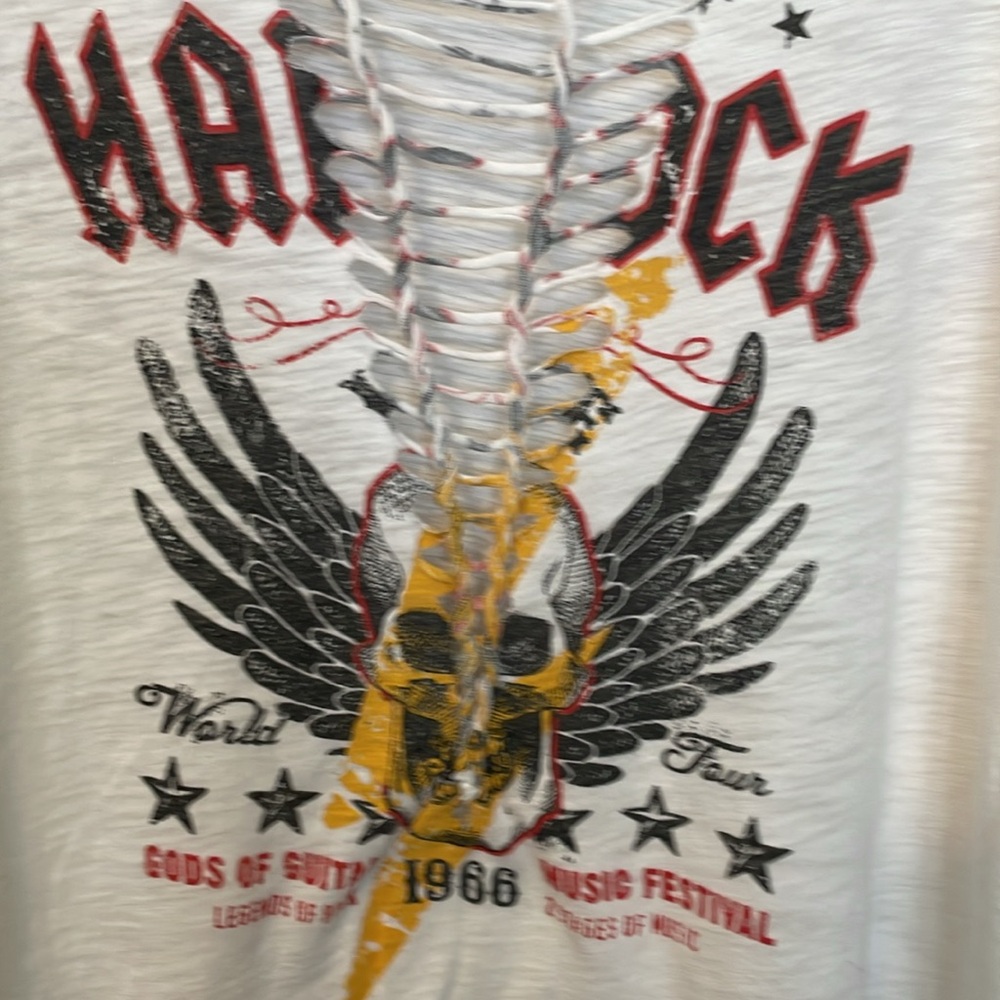 Hard Rock World Tour Gods of Guitar Music Festival 1966 Womens T-shirt - Picture 2 of 4
